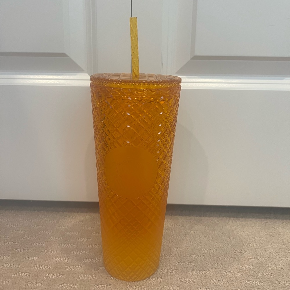 Bright Yellow Starbucks Cup